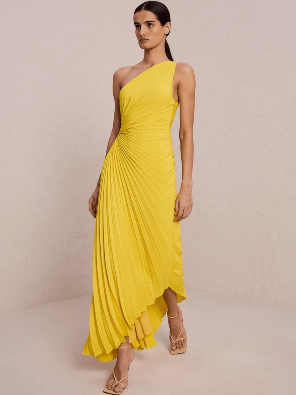 A.L.C. Delfina Matte Pleated Dress, US4